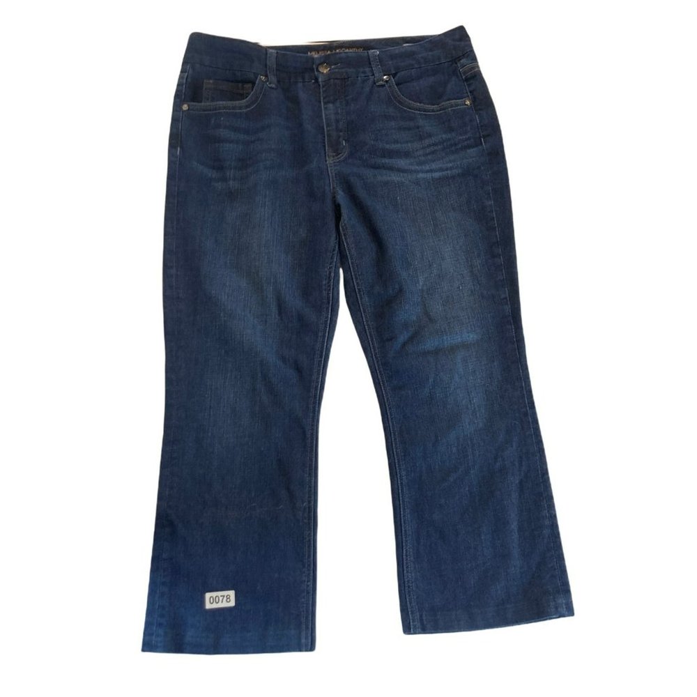 Melissa McCarthy Seven7 Jeans Womens 18W Slim Bootcut Stretch Dark Wash Denim